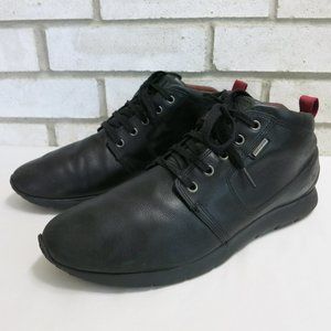 Geox Black Leather Comfort High Top Boots Men's Footear Casual Shoes Size 12